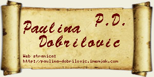 Paulina Dobrilović vizit kartica